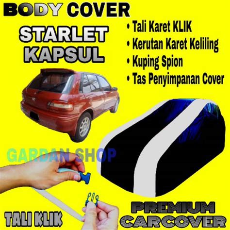 Jual Body Cover Starlet Kapsul Sarung Strip Silver Penutup Pelindung