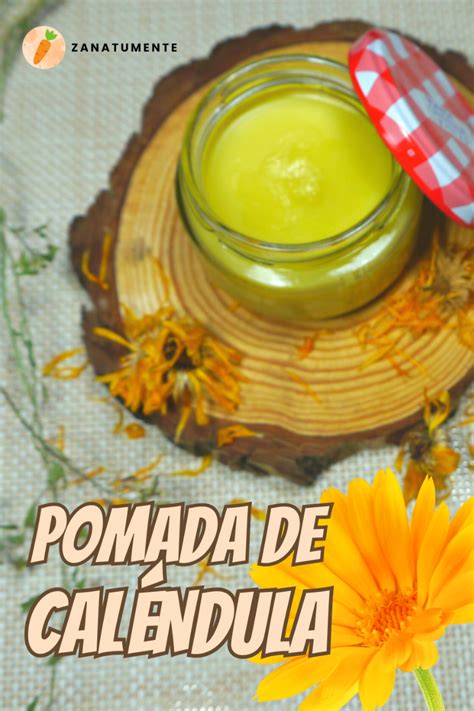 POMADA DE CALÉNDULA CON 4 INGREDIENTES Aceite de calendula