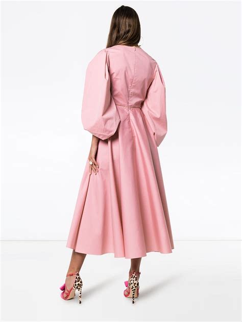 Roksanda Fife Balloon Sleeve Midi Dress Buy Online Aw