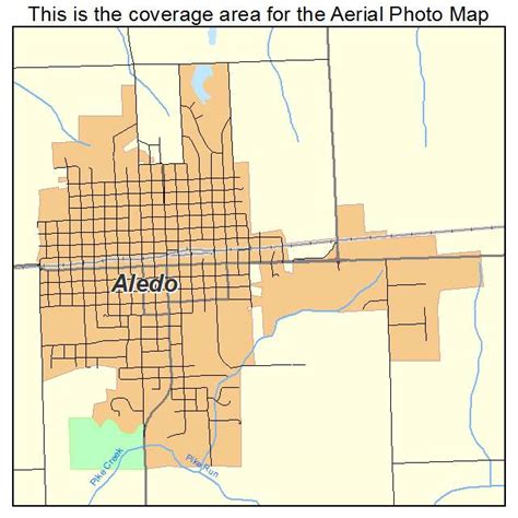 Aerial Photography Map of Aledo, IL Illinois