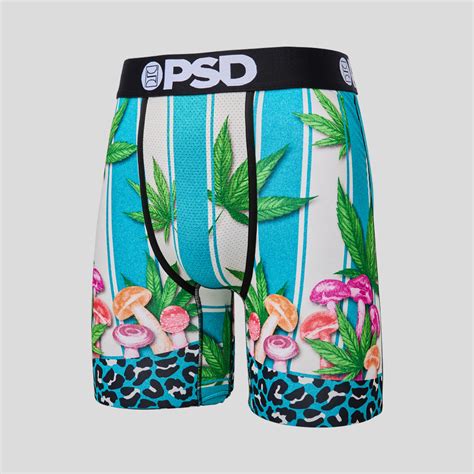 Psd Underwear Psychedelic Flat Boxers Vacation Blue White Psd