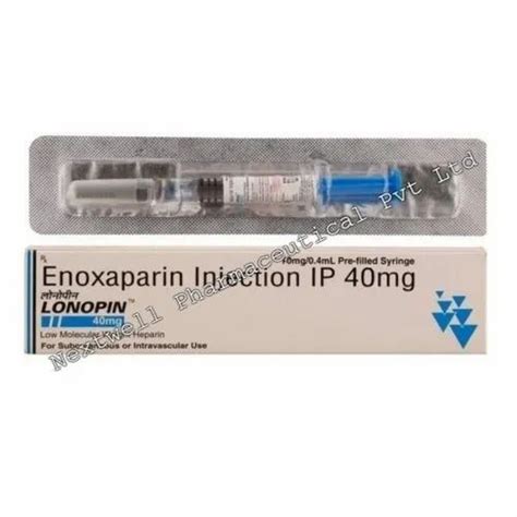 Mg Ml Lonopin Enoxaparin Injection Ip At Rs Piece In Surat