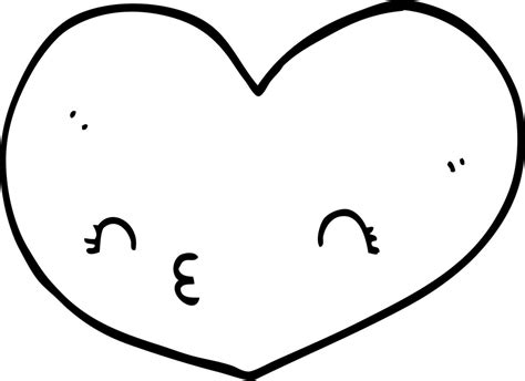 cartoon heart with face 12352744 Vector Art at Vecteezy