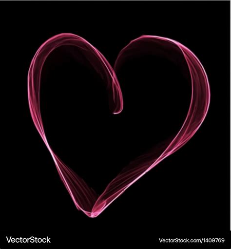 Abstract pink heart on black background Royalty Free Vector