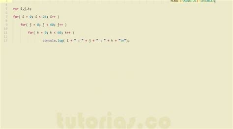 Ciclo For Javascript Hora Completa De Un Dia Tutorias Co