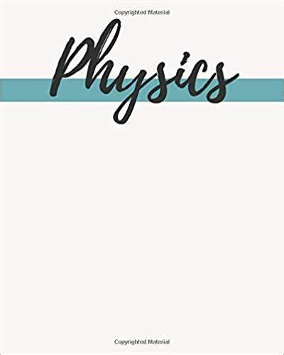 Physics Large Notebook For Composition Work School Travel And