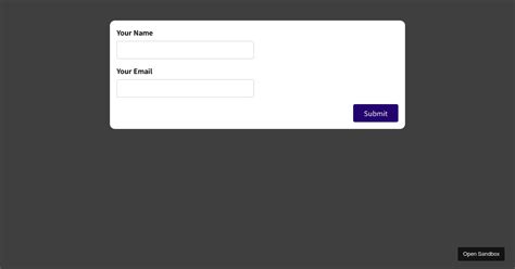 Forms User Input Forked Codesandbox