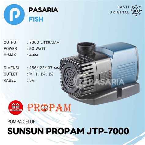 Jual SUNSUN PROPAM JTP7000 JTP 7000 Lph Liter Per Jam Pompa Celup Kolam