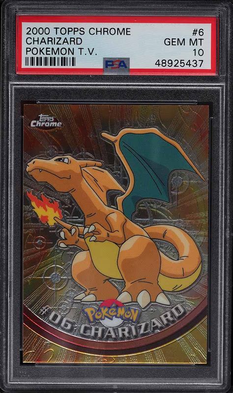 2000 Topps Chrome Pokemon TV Charizard 6 PSA 10 GEM MINT PWCC