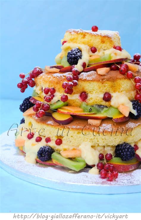 Naked Cake Alla Crema E Marmellata Con Frutta