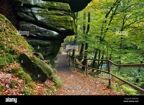 Tschechien B Hmische Schweiz Ticha Souteska Wanderweg In Der