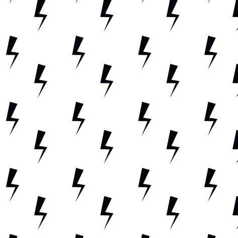 Black white thunderbolt background seamless pattern monochrome. Vector ...