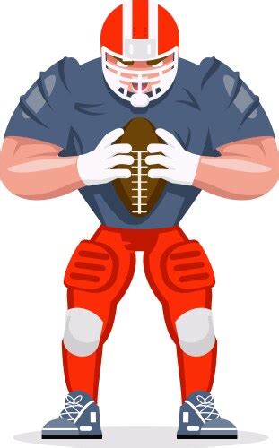 American Football Player Cartoon Vector Images Over