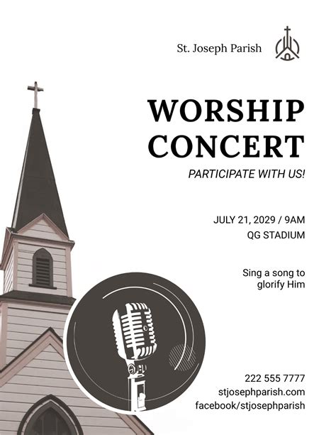 Free Sing Praise Gospel Concert Flyer Template Edit Online And Download