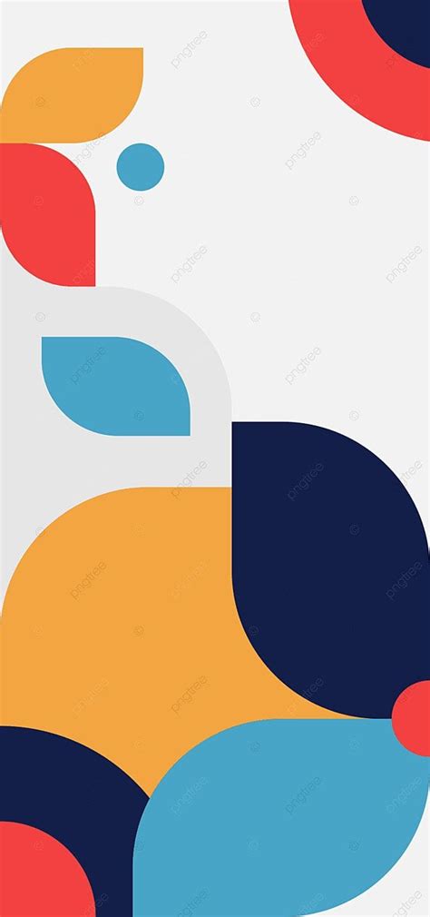 vertical geometric flat shapes  primary color decorative background