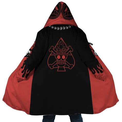 Red and Black Portgas d Ace's Arc One Piece Dream Cloak Coat - Anime Ape