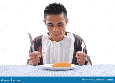 Hungry Man Royalty Free Stock Image Image 21960636