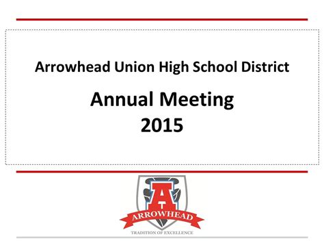 Arrowhead Union High School District Annual Meeting Ppt Download