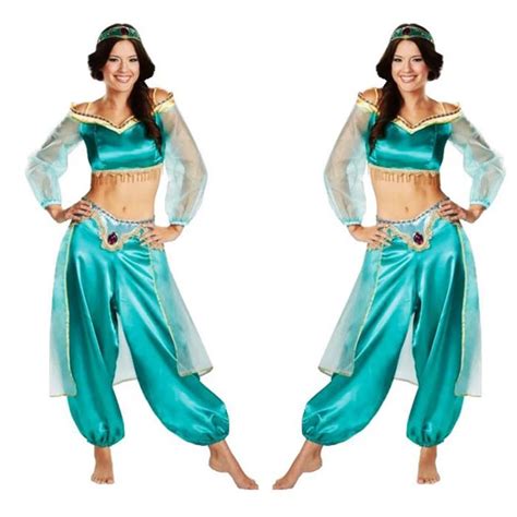 Disfraz De Princesa Jazmín Adulto Aladino Cosplay Danza Del Vientre