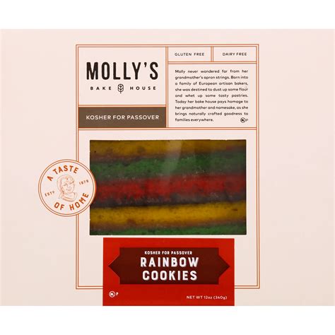 Molly's Bake House Kosher For Passover Rainbow Cookies - Shop Cookies