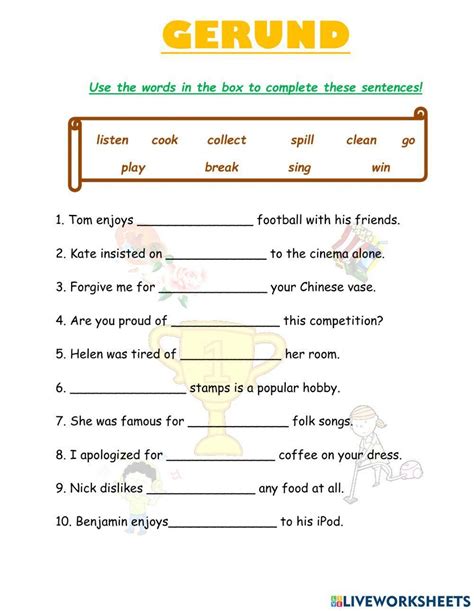 Free Gerund Worksheet Download Free Gerund Worksheet Png Images Free Worksheets On Clipart Library