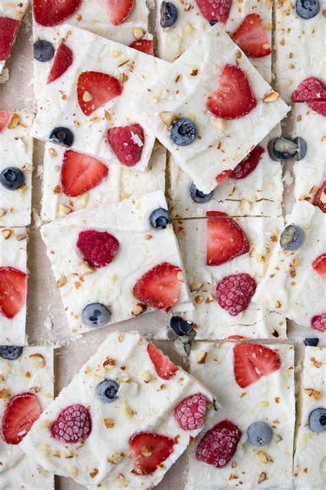 Frozen Yogurt Bark With Berries Stephanie Kay Nutrition