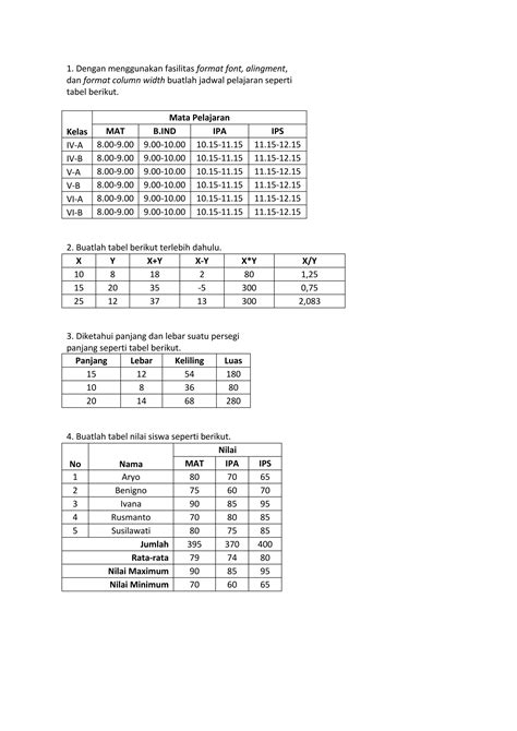 Soal Praktek Excel Pdf Free Download