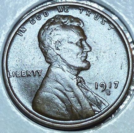 1917 S About Uncirculated Lincoln Wheat Cent AU 122 For Sale Buy