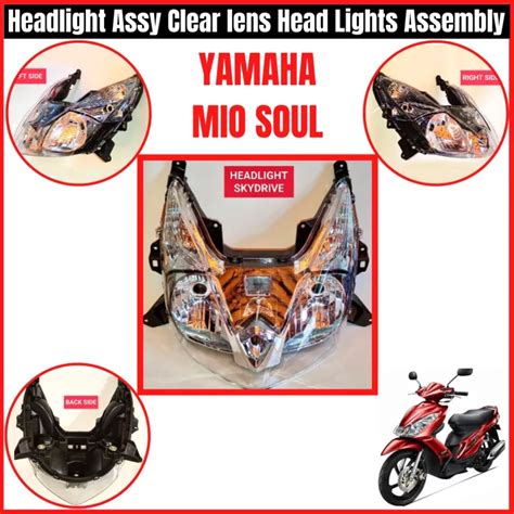 Yamaha Mio Soul Headlight Assy Clear Lens Head Lights Assembly With