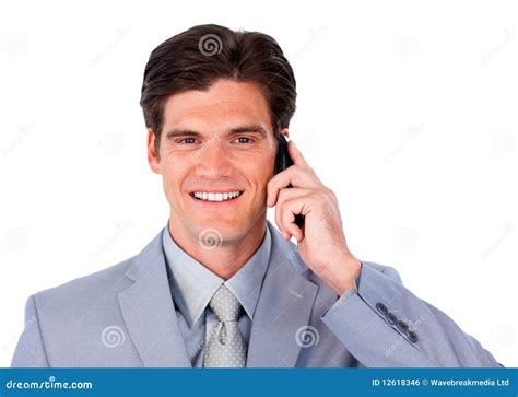 Charming Businessman Talking On Phone Stock Photo Image Of Call