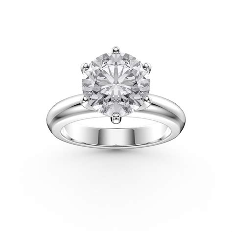 Unity 2ct Moissanite Solitaire 9ct White Gold Proposal Ring Jian London