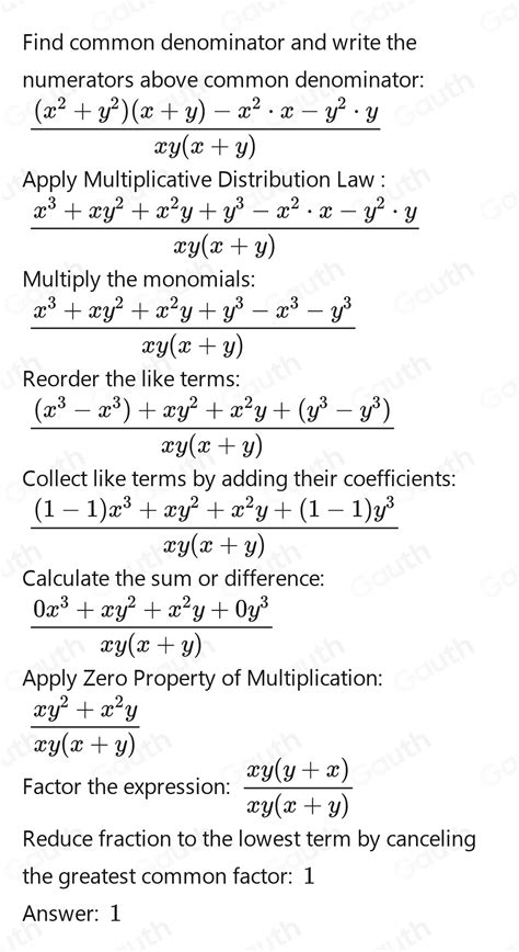 Solved H X 2 Y 2 Xy X 2 Y X Y Y 2 X X Y [algebra]