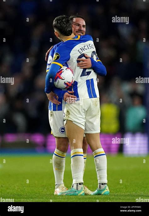 Brighton And Hove Albion S Julio Enciso Left And Alexis Mac Allister