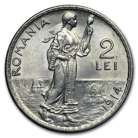 Buy 1914 Romania Silver 2 Lei Unc Details Apmex