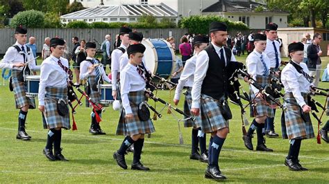 Falkirk School Pipe Band Competing In Novice B Grade 4B At The 2023