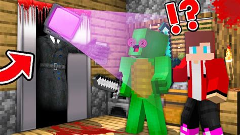 Scary Tv Woman Vs Jj And Mikey In Minecraft Funny Challenge Maizen