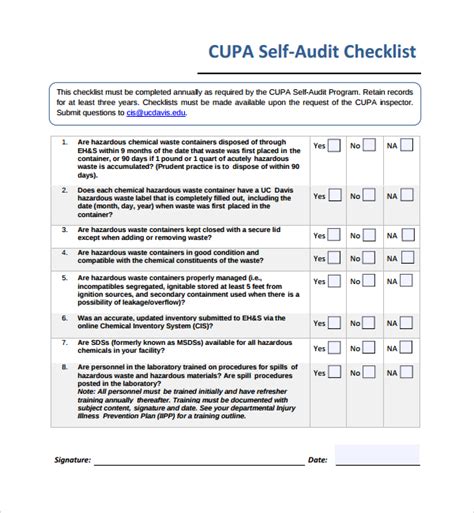 Free 18 Audit Checklist Templates In Pdf Ms Word Excel Apple Pages