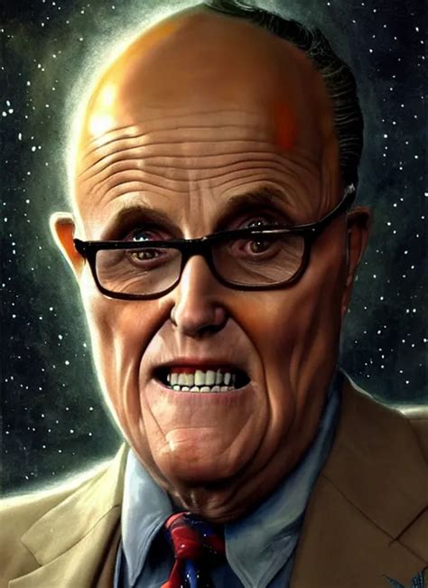 Rudy Giuliani Morphing In To Tar Cosmic Horror Stable Diffusion