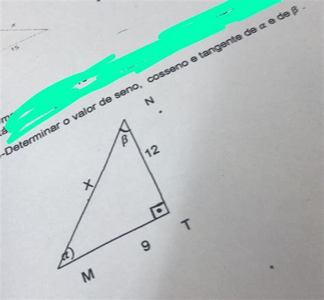 Determinar O Valor De Seno Cosseno E Tangente De A E B Brainly Br