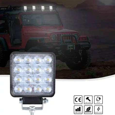 Super Bright 24v 12v Spot Led Work Light 4 3 Inch 48w Offroad Led Light