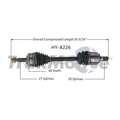 Trakmotive Front Left Front Right X Cv Axle Shaft For Hyundai Sonata