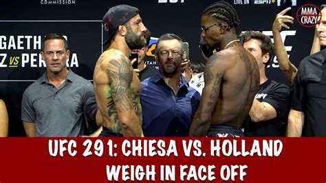 Ufc Michael Chiesa Vs Kevin Holland Weigh In Face Off Youtube