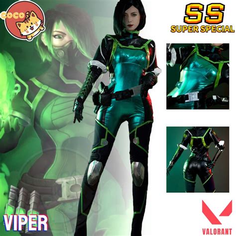 Cocos Ss Game Valorant Viper Cosplay Costume Jumpsuit Romper Suit