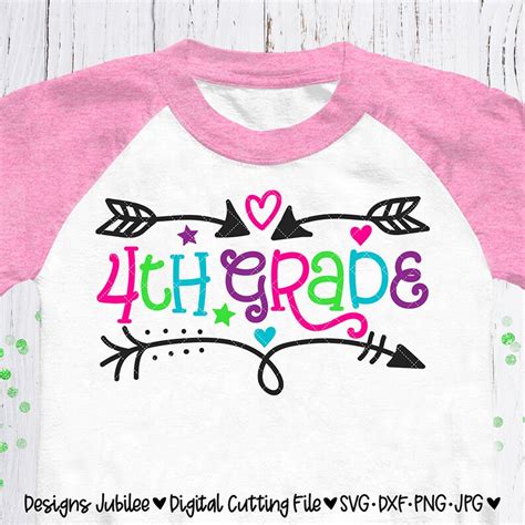 Fourth Grade Svg Fourth Grade Shirt Design Svg 4th Grade Etsy