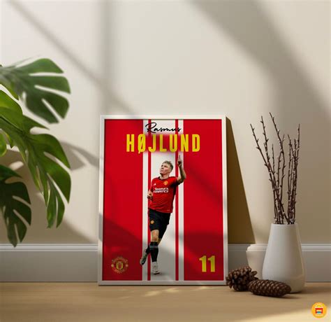 Rasmus Hojlund Poster Hojlund Printable Poster Manchester Etsy