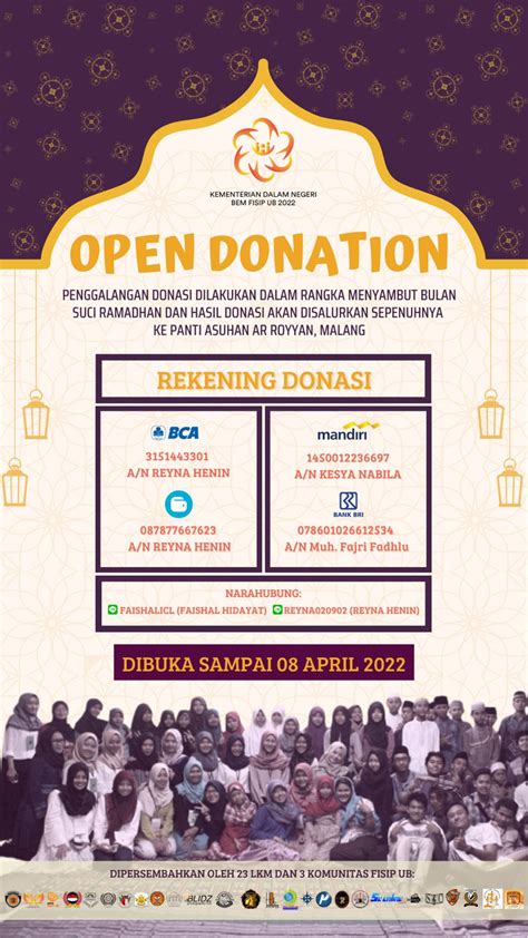 Open Donation Dalam Rangka Menyambut Bulan Suci Ramadhan 1443 H