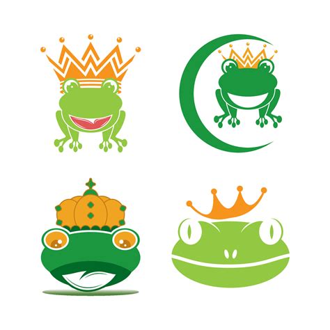 King Frog Logo Icon Template Design Vector Art At Vecteezy