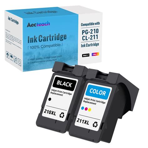 Aecteach Cartucho De Tinta Compatible Con Impresora Canon Pg Cl