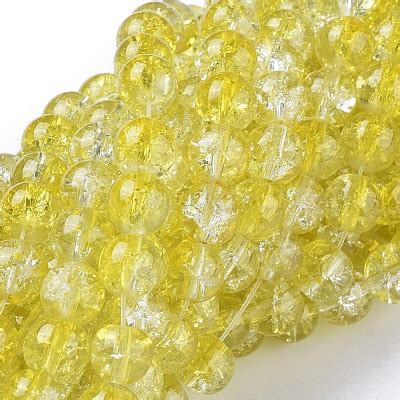 Wholesale Baking Painted Crackle Glass Beads Strands Pandahall