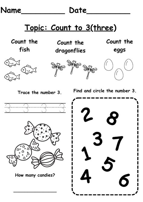 Counting free worksheets